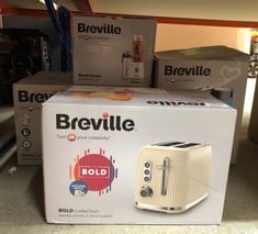 QUANTITY OF KITCHEN & APPLIANCES ITEMS TO INCLUDE BREVILLE BOLD VANILLA CREAM 2-SLICE TOASTER WITH HIGH-LIFT & WIDE SLOTS | CREAM & SILVER CHROME [VTR003]: LOCATION - B