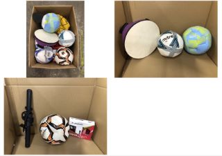 QUANTITY OF SPORTS & EXERCISE ITEMS TO INCLUDE MITRE OFFICIAL ENGLAND FOOTBALL, RED/WHITE, 5:: LOCATION - C