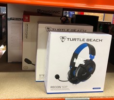 QUANTITY OF TECH & GAMING ITEMS TO INCLUDE TURTLE BEACH RECON 50P GAMING HEADSET FOR PS5, PS4, XBOX SERIES X|S, XBOX ONE, NINTENDO SWITCH, & PC: LOCATION - C