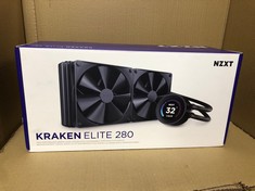 NZXT KRAKEN ELITE 280 HIGH PERFORMANCE 280MM LIQUID COOLER WITH CUSTOMIZABLE WIDE ANGLE LCD DISPLAY:: LOCATION - C