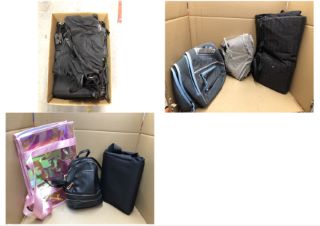 QUANTITY OF BAGS TO INCLUDE SMALL LEATHER BACKPACK: LOCATION - C