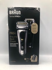 BRAUN SERIES 9 PRO+ ELECTRIC SHAVER FOR MEN, 5 PRO SHAVE ELEMENTS & PRECISION LONG HAIR PRO TRIMMER, POWERCASE, 9527S, SILVER, RATED WHICH BEST BUY.: LOCATION - TOP 50 RACK