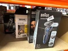 QUANTITY OF HEALTH & BEAUTY ITEMS TO INCLUDE BRAUN SERIES 6 ELECTRIC SHAVER FOR MEN WITH PRECISION TRIMMER, WET & DRY ELECTRIC RAZOR FOR MEN, UK 2 PIN PLUG, 60-B1200S, BLUE RAZOR: LOCATION - C