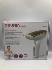 BEURER IPL VELVET SKIN PRO BATTERY DEVICE PERMANENT HAIR REMOVAL CLINICALLY TESTED LARGE LIGHT AREA 300,000 LIGHT PULSES.: LOCATION - TOP 50 RACK