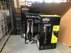 QUANTITY OF HEALTH & BEAUTY ITEMS TO INCLUDE BRAUN SERIES 3 ELECTRIC SHAVER FOR MEN WITH PRECISION BEARD TRIMMER, ELECTRIC RAZOR FOR MEN, UK 2 PIN PLUG, 300, BLACK RAZOR: LOCATION - C