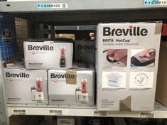 QUANTITY OF KITCHEN & APPLIANCES ITEMS TO INCLUDE BREVILLE BLEND ACTIVE PERSONAL BLENDER & SMOOTHIE MAKER | 350W | 1 PORTABLE BLEND ACTIVE BOTTLE (600ML) | LEAK PROOF LID | BLACK & GOLD [VBL251]: LOC