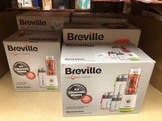 QUANTITY OF KITCHEN & APPLIANCES ITEMS TO INCLUDE BREVILLE BLEND ACTIVE PERSONAL BLENDER & SMOOTHIE MAKER | 350W | FAMILY PACK | 4 PORTABLE BLEND ACTIVE BOTTLES (300ML | 600ML) | LEAK PROOF LIDS | WH