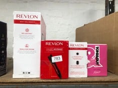 QUANTITY OF HEALTH & BEAUTY ITEMS TO INCLUDE REVLON ONE-STEP HAIR DRYER AND VOLUMISER FOR MID TO LONG HAIR (ONE-STEP, 2-IN-1 STYLING TOOL, IONIC AND CERAMIC TECHNOLOGY, UNIQUE OVAL DESIGN) RVDR5222: