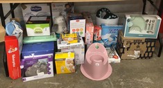 QUANTITY OF BABY ITEMS TO INCLUDE MEDELA HARMONY MANUAL BREAST PUMP - COMPACT SWISS DESIGN FEATURING PERSONALFIT FLEX SHIELDS AND MEDELA 2-PHASE EXPRESSION TECHNOLOGY: LOCATION - BACK WALL TABLES