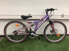 TIGER BORA-1 GIRLS FULL SUSPENSION MOUNTAIN BIKE 25" WHEELS 13" FRAME MICRO GRIP SHIFT GEARS: LOCATION - BIKE RACKS(COLLECTION OR OPTIONAL DELIVERY AVAILABLE)