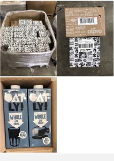 PALLET OF ASSORTED MILK ALTERNATIVESE TO INCLUDE ALPRO NO SUGAR ALMOND MILK SOME ITEMS MAY BE PAST BEST BEFORE DATE: LOCATION - MIDDLE FLOOR(COLLECTION OR OPTIONAL DELIVERY AVAILABLE)