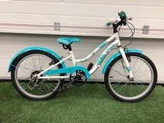 APOLLO OCEANA GIRLS BIKE 9" FRAME 20" WHEELS 6 SPEED GRIP SHIFT GEARS: LOCATION - BIKE RACKS(COLLECTION OR OPTIONAL DELIVERY AVAILABLE)