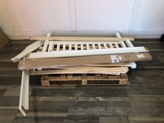 JOHN LEWIS ANYDAY WILTON BED FRAME WHITE/NATURAL RRP £249::: LOCATION - FRONT FLOOR(COLLECTION OR OPTIONAL DELIVERY AVAILABLE)