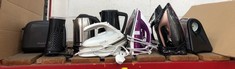 QUANTITY OF ASSORTED ITEMS TO INCLUDE RUSSELL HOBBS SUPERSTEAM IRON: LOCATION - LEFT RACK(COLLECTION OR OPTIONAL DELIVERY AVAILABLE)