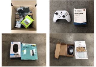 QUANTITY OF ASSORTED ITEMS TO INCLUDE XBOX WHITE WIRELESS CONTROLLER: LOCATION - LEFT RACK(COLLECTION OR OPTIONAL DELIVERY AVAILABLE)