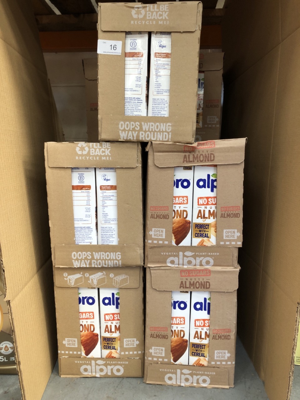 QUANTITY OF ALPRO NO SUGAR ALMOND MILK SOMW ITEMS MAY BE BBD  - COLLECTION ONLY - LOCATION BACK WALL