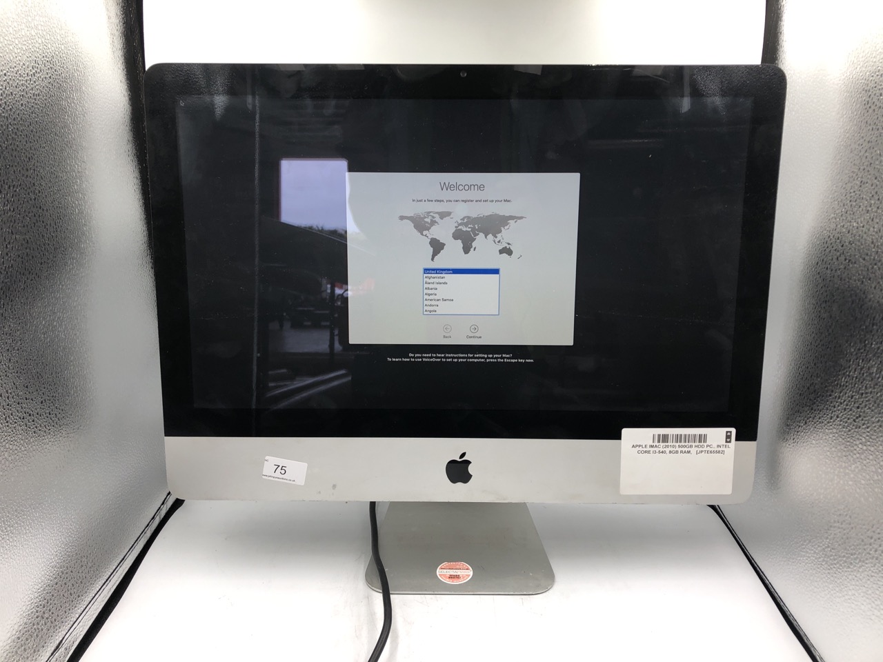 APPLE IMAC 2010 500GB HDD PC INTEL CORE I3-540 8GB RAM  - COLLECTION ONLY - LOCATION RIGHT RACK