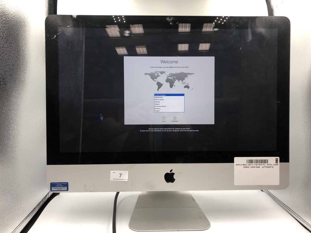 APPLE IMAC 2011 1TB HDD PC INTEL CORE I-52500S 12GB RAM 21.5" SCREEN - COLLECTION ONLY - LOCATION BACK WALL