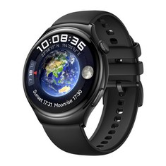 HUAWEI WATCH 4 SMART WATCH - ESIM WATCH WITH CELLULAR CALLING AND 3D CURVED GLASS - FITNESS TRACKER AND HEALTH MONITOR WITH ECG AND SPO2 MONITORING - COMPATIBLE WITH ANDROID AND IOS - 46MM BLACK. RRP