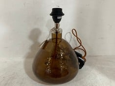 NKUKU BABA GLASS LAMP - BURNT AMBER - SMALL WIDE (BL8001) RRP- £110