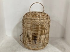 NKUKU NOKO WICKER LAMP - NATURAL - SMALL 48 X 30CM DIAMETER (NL1101) RRP- £160