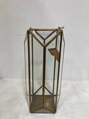 NKUKU NDIKI LANTERN - ANTIQUE BRASS - SMALL 41 X 20 X 20CM (NL0401) RRP- £75