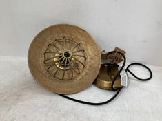 NKUKU CHAKAI WOOD & METAL PENDANT - NATURAL - SMALL (CP0401) RRP- £150