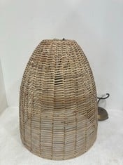 NKUKU NOKO RATTAN CONICAL PENDANT - NATURAL (NP0802) RRP- £175