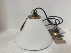 NKUKU KIARA ORGANIC SHAPE CERAMIC PENDANT LIGHT - ANTIQUE BRASS - ONE SIZE (KL3301) RRP- £210