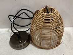 NKUKU NOKO WICKER CONICAL PENDANT - NATURAL - EXTRA SMALL (NP3301)