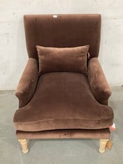 NKUKU NALLA MOCHA VELVET ARMCHAIR (AC1701) RRP- £1,150