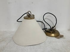 NKUKU KIARA ORGANIC SHAPE CERAMIC PENDANT LIGHT - ANTIQUE BRASS - ONE SIZE (KL3301) RRP- £210