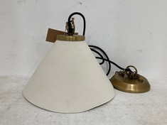 NKUKU KIARA ORGANIC SHAPE CERAMIC PENDANT LIGHT - ANTIQUE BRASS - ONE SIZE (KL3301) RRP- £210