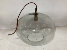 NKUKU OTORO GLASS PENDANT - CLEAR GLASS - ROUND LARGE 32 X 45CM DIAMETER (OP1502) RRP- £250