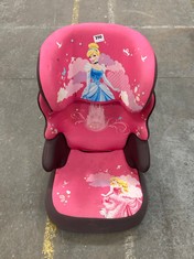 DISNEY PRINCESS PRINT CHILD SAFETY CAR SEAT IN PINK