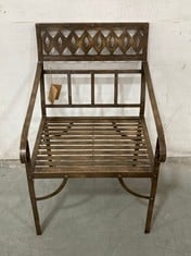 NKUKU BAHULA DECORATIVE IRON CHAIR RUST (BB9201) RRP- £335