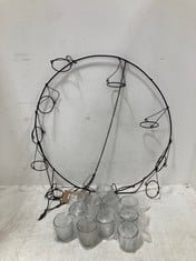 NKUKU TIMO T-LIGHT CHANDELIER - RUST 57X52CM DIAMETER (TC3102) RRP- £55