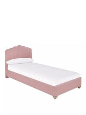 EMMA FABRIC BED FRAME PINK BOXES 1-4 (KERBSIDE PALLET DELIVERY)