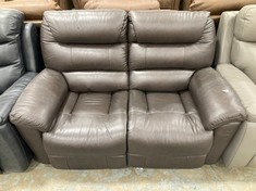 LAY-Z-BOY POWER RECLINER 2 SEATER SOFA DARK CHOCOLATE LEATHER