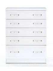 CAMBERLEY 5 GRADUATED DRAWER CHEST WHITE RRP- £159