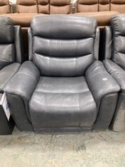 LAY-Z-BOY SHERIDAN POWER RECLINER MEZZO CHAIR NAVY LEATHER RRP- £1,339