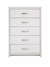 ELY 5 DRAWER CHEST WHITE RRP- £149