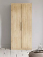 PRAGUE 2 DOOR WARDROBE OAK BOXES 1-2