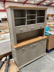 ST IVES NATURAL OAK AND LIGHT GREY PAINTED LARGE DRESSER RRP- £1,249.99