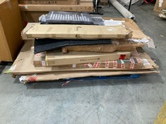 PALLET OF ASSORTED FURNITURE PARTS/ITEMS TO INCLUDE FURINNO TURN-S-TUBE TV STAND (KERBSIDE PALLET DELIVERY)