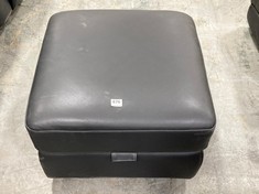 LAY-Z-BOY STORAGE FOOTSTOOL BLACK LEATHER