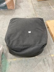 SQUARE BEAN BAG IN DARK GREY FABRIC