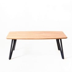 STONE THE CROWS COFFEE TABLE 120X60X45CM WITH BASE IN SANDY BLACK