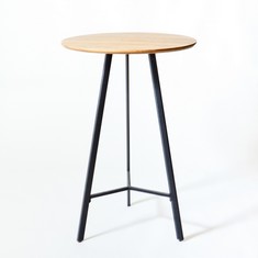 STONE THE CROWS BAR TABLE 60X92CM SANDY BLACK WITH BASE