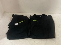 NIKE DRY-FIT KIDS TRACKSUIT TO INCLUDE ZIP JACKET TO INCLUDE JOGGING BOTTOMS SIZE KIDS XL IN BLACK / GREEN